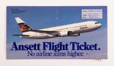 Ansett flight ticket