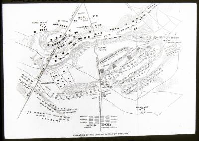 British History - ‘Waterloo. Plan showing the Formation of the Lines at the Battle’