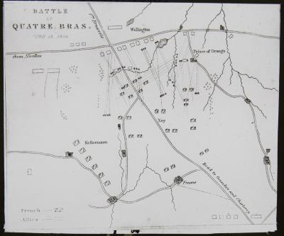 British History - Plan of Battle of Quatre-Bras, 16th June 1815