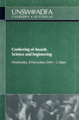 UNSW Canberra Degree Conferral Booklets (Graduation Ceremony) 2004