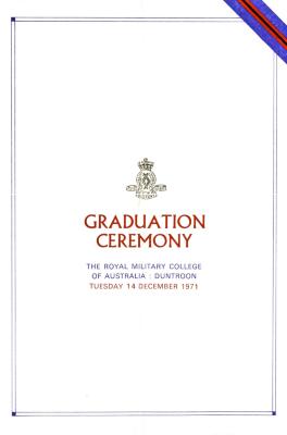 UNSW Canberra Degree Conferral Booklets (Graduation Ceremony) 1971