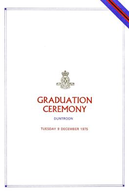 UNSW Canberra Degree Conferral Booklets (Graduation Ceremony) 1975