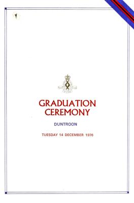 UNSW Canberra Degree Conferral Booklets (Graduation Ceremony) 1976