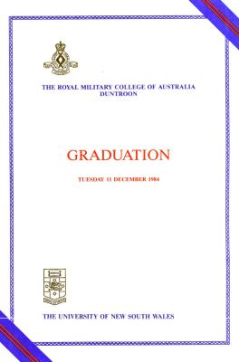 UNSW Canberra Degree Conferral Booklets (Graduation Ceremony) 1984